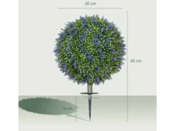 HOMCOM 2er-Set Lavendel Künstliche Pflanzen mit UV Schutz