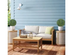 HOMCOM 2er-Set Lavendel Künstliche Pflanzen mit UV Schutz