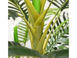 HOMCOM Künstliche Palme im Topf Kunstpalme PEVA  19,5L x 19,5B x 190H cm