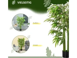 HOMCOM Künstliche Pflanze Seidentuch Kunststoff  17L x 17B x 140H cm