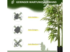 HOMCOM Künstliche Pflanze Seidentuch Kunststoff  17L x 17B x 140H cm