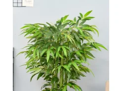 HOMCOM Künstliche Pflanze Seidentuch Kunststoff  17L x 17B x 140H cm