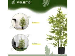 HOMCOM Künstlicher Bambus Robuster Topf