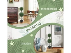 HOMCOM Künstlicher Buchsbaum 2er-Set Groß 91,6 cm