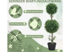 HOMCOM Künstlicher Buchsbaum 2er-Set Groß 91,6 cm