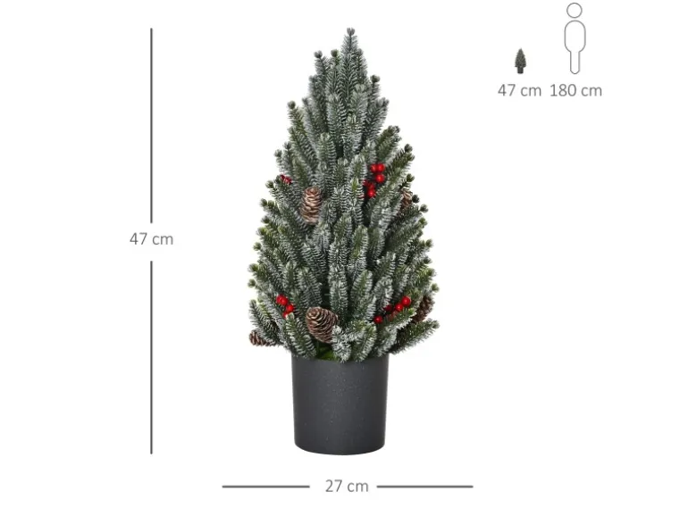 HOMCOM Künstlicher Weihnachtsbaum 170 Äste Ø27 x 47 cm