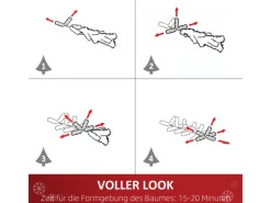 HOMCOM Künstlicher Weihnachtsbaum 180cm mit Kunstschnee 630 Astspitzen