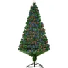 HOMCOM Künstlicher Weihnachtsbaum LED Lichtfaser mit Metallständer