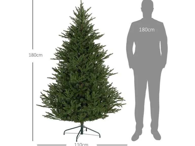 HOMCOM Künstlicher Weihnachtsbaum 180 cm mit 2380 Spitzen