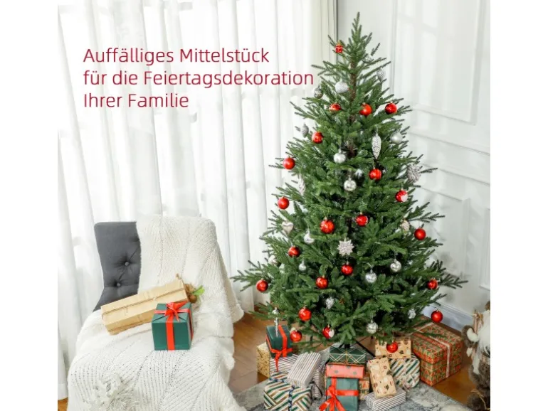 HOMCOM Künstlicher Weihnachtsbaum 180 cm mit 2380 Spitzen
