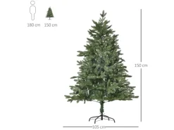 HOMCOM Künstlicher Weihnachtsbaum Ø105 x 150 cm