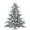 HOMCOM Weihnachtsbaum 180 cm Künstlicher mit Kunstschnee