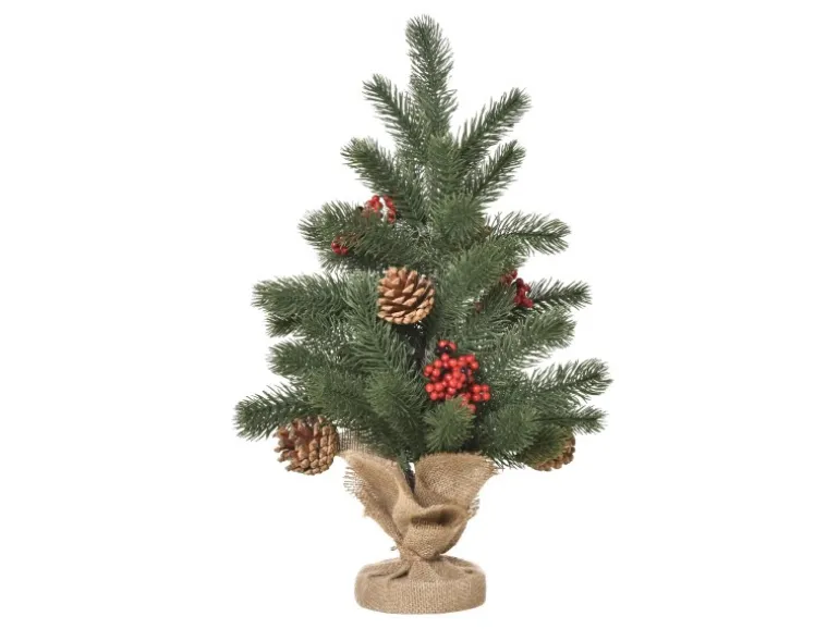 HOMCOM Weihnachtsbaum 50 cm mit 4 Roten Beeren