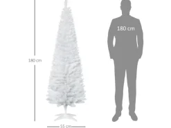 HOMCOM Weihnachtsbaum 1,8 m mit Ständer Kunsttanne 390 Äste