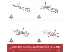 HOMCOM Weihnachtsbaum 1,8 m mit Ständer Kunsttanne 390 Äste