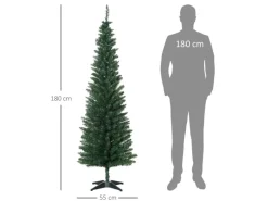 HOMCOM Weihnachtsbaum 1,8 m mit Ständer Kunsttanne