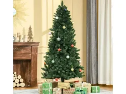 HOMCOM Weihnachtsbaum 1111 Spitzen Stahl Kunststoff 90 x 180H cm