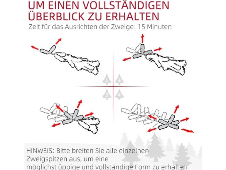 HOMCOM Weihnachtsbaum Künstlich Kunststoff Metall 110 x 180H cm