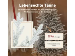 HOMCOM Weihnachtsbaum Kunststoff Metall 109L x 109B x 180H cm