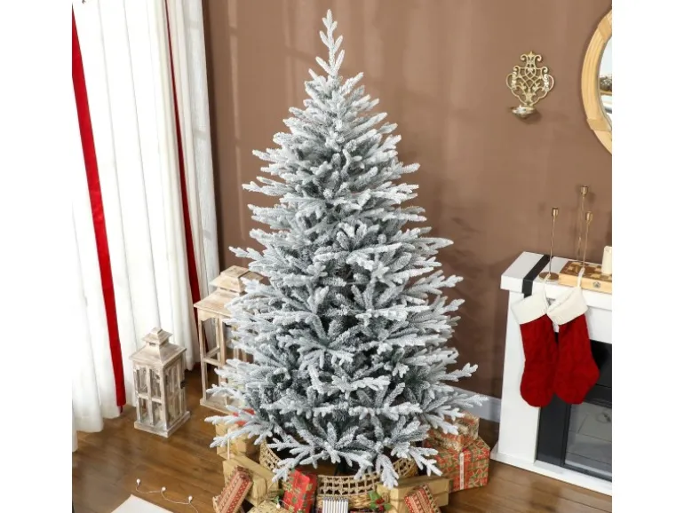 HOMCOM Weihnachtsbaum Kunststoff Metall 109L x 109B x 180H cm