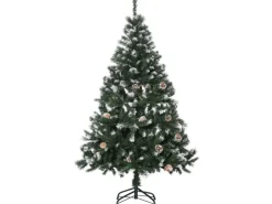 HOMCOM Weihnachtsbaum Kunststoff Stahl 85L x 85B x 150H cm