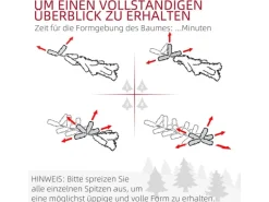 HOMCOM Weihnachtsbaum Kunststoff Metall 54L x 54B x 195H cm