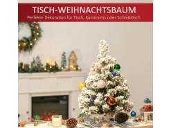 HOMCOM Weihnachtsbaum Kunststoff Polyester 32L x 32B x 60H cm