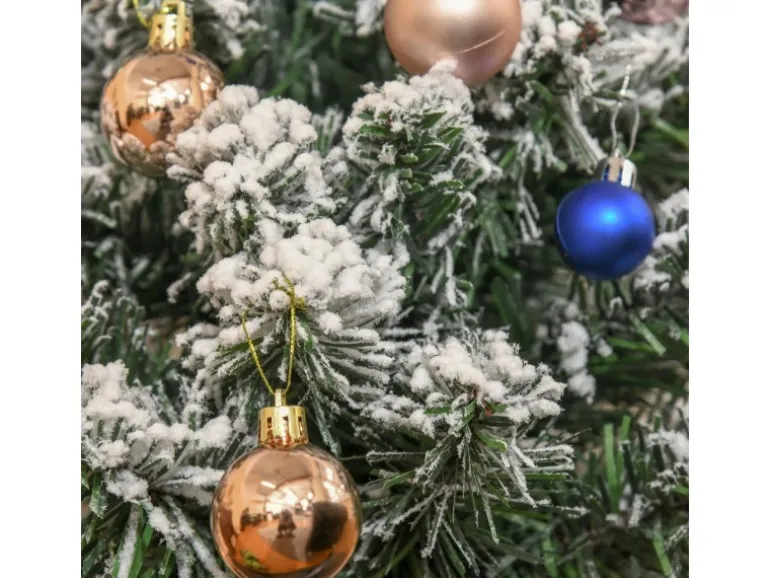 HOMCOM Weihnachtsbaum Kunststoff Polyester 32L x 32B x 60H cm