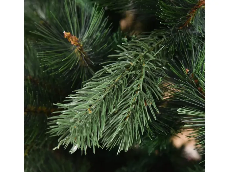 HOMCOM Weihnachtsbaum Kunststoff Künstlich Metall 90 x 180H cm