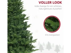 HOMCOM Weihnachtsbaum Kunststoff PE Stahl 105 x 180H cm