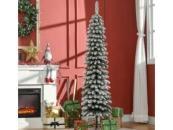 HOMCOM Weihnachtsbaum Kunststoff Metall 46 x 180H cm
