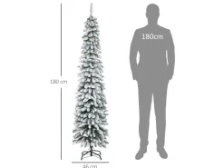 HOMCOM Weihnachtsbaum Kunststoff Metall 46 x 180H cm