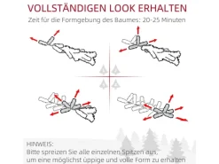 HOMCOM Weihnachtsbaum Kunststoff Metall 46 x 180H cm