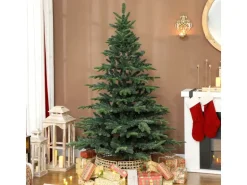 HOMCOM Weihnachtsbaum Kunststoff Metall 122L x 122B x 180H cm