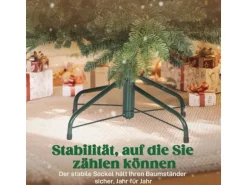 HOMCOM Weihnachtsbaum Kunststoff Metall 122L x 122B x 180H cm