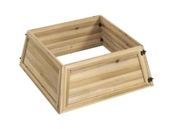 HOMCOM Weihnachtsbaumkragen Tannenholz 65L x 65B x 27H cm Naturholz