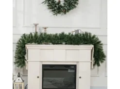 HOMCOM Weihnachtsgirlande Kunststoff Metall 180L x 30B x 30H cm