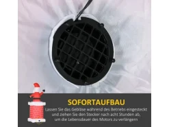 HOMCOM Weihnachtsmann mit Schornstein für Innen- und Außenbereich