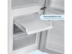 homeX Kühlschrank Mit Gefrierfach Kühl-Gefrierkombination Freistehend 173 Liter Nutzinhalt CFS1110-W Weiß