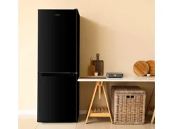 homeX Kühlschrank Mit Gefrierfach Kühl-Gefrierkombination Freistehend 173 Liter Nutzinhalt CFS1110-B Schwarz