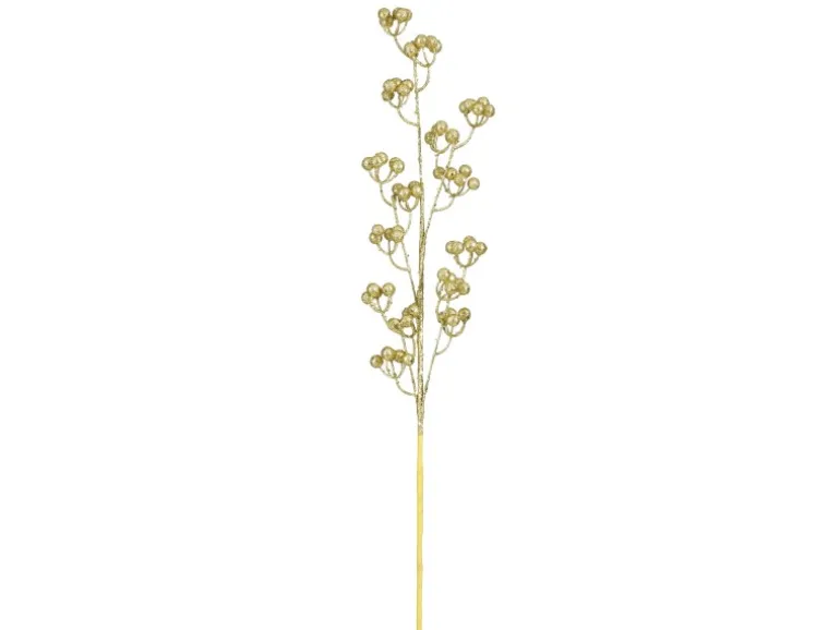 House of Seasons Beerenzweig Künstlich 80 cm Gold