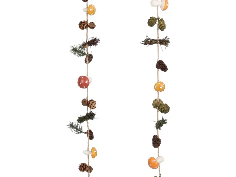 House of Seasons Girlande Pilz 2-fach Sortiert 120 cm x 5 cm x 6 cm Rot-Gelb