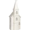 House of Seasons Teelichthalter Kirche 11 cm x 9 cm x 30 cm Wieß