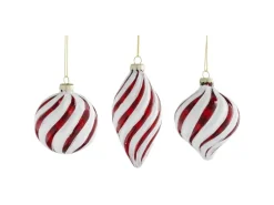 House of Seasons Weihnachtsglaskugel Ø 8 cm 3-fach Sortiert