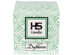 HS Candle Duftkerze & Glas Neujahr Grün Bonbon 50h
