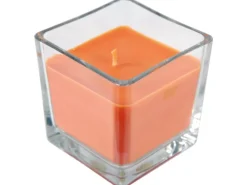 HS Candle Duftkerze & Glas Weihnachten Orange Bonbon 50h