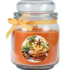 HS Candle Duftkerze & Glas Weihnachten Orange Bonbon 70h