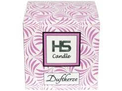 HS Candle Duftkerze & Glas Weihnachten Lila Bonbon 50h