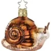 Inge's Christmas Decor GmbH Christbaumschmuck Glas Schnecke 6 cm Braun