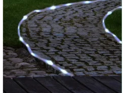 Jardinion Solarlichterkette LED 7m Gartenlichterkette Transparent